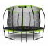 Батут Neo-Sport Premium 374 см Black/Green с внутренней сеткой и лестницей
