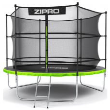 Батут Zipro Jump Pro 252 см з внутрішньою сіткою і драбинкою
