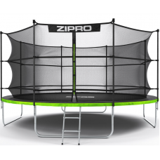 Батут Zipro Jump Pro 435 см з внутрішньою сіткою і драбинкою